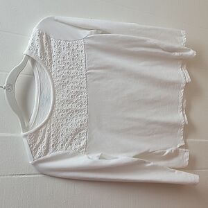 Cat & Jack Girls size large long sleeve white blouse nwot